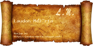 Laudon Márta névjegykártya